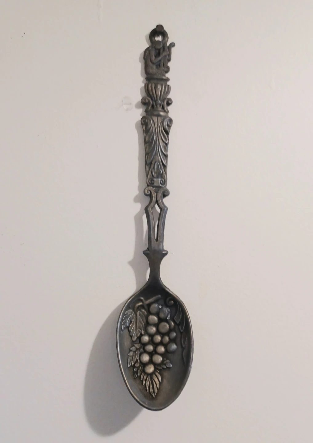 Antique Pewter Decorative Spoon