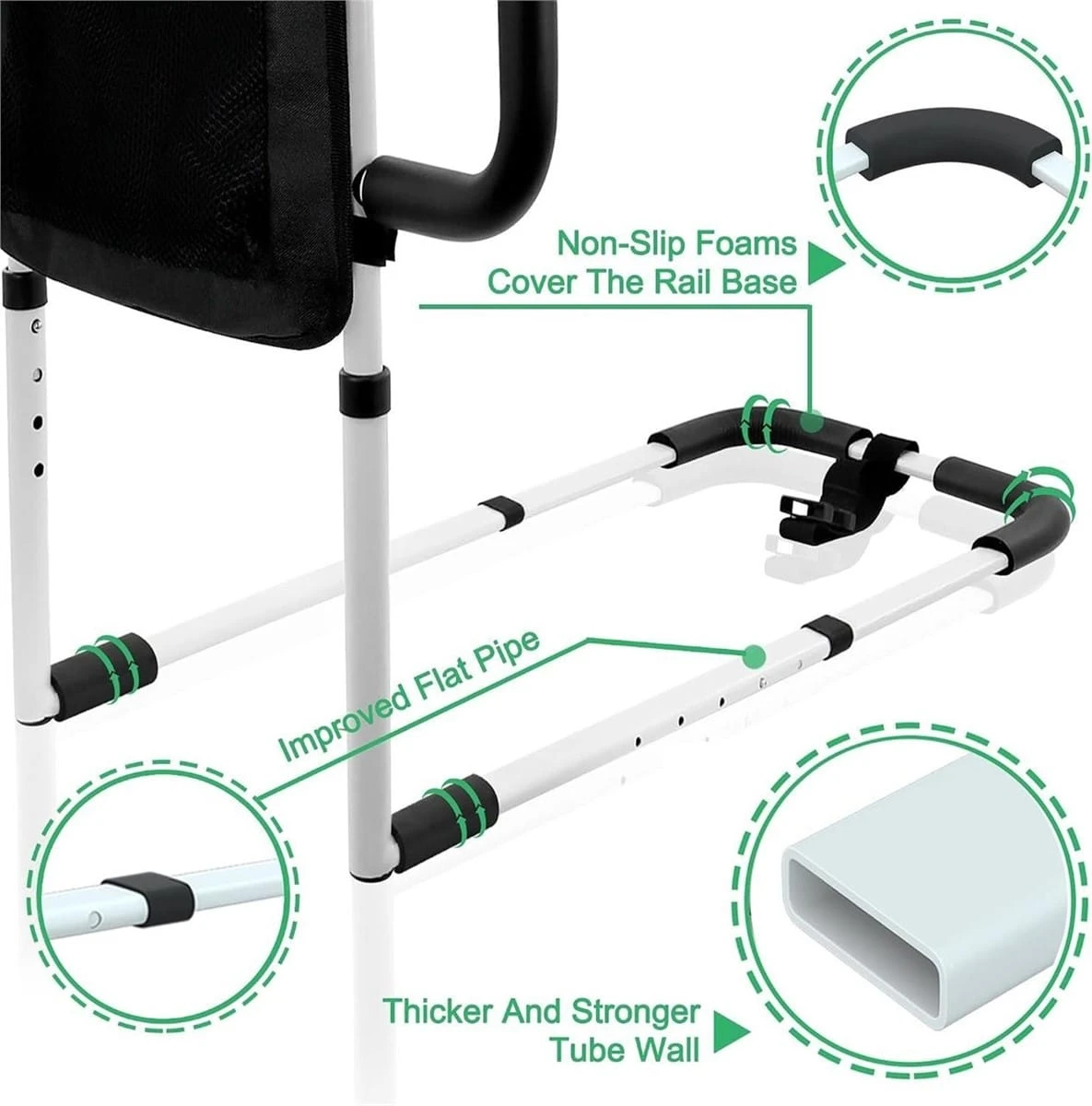 Reliancer Bed Rail with Padded Handle and Storage Pocket - photo 2