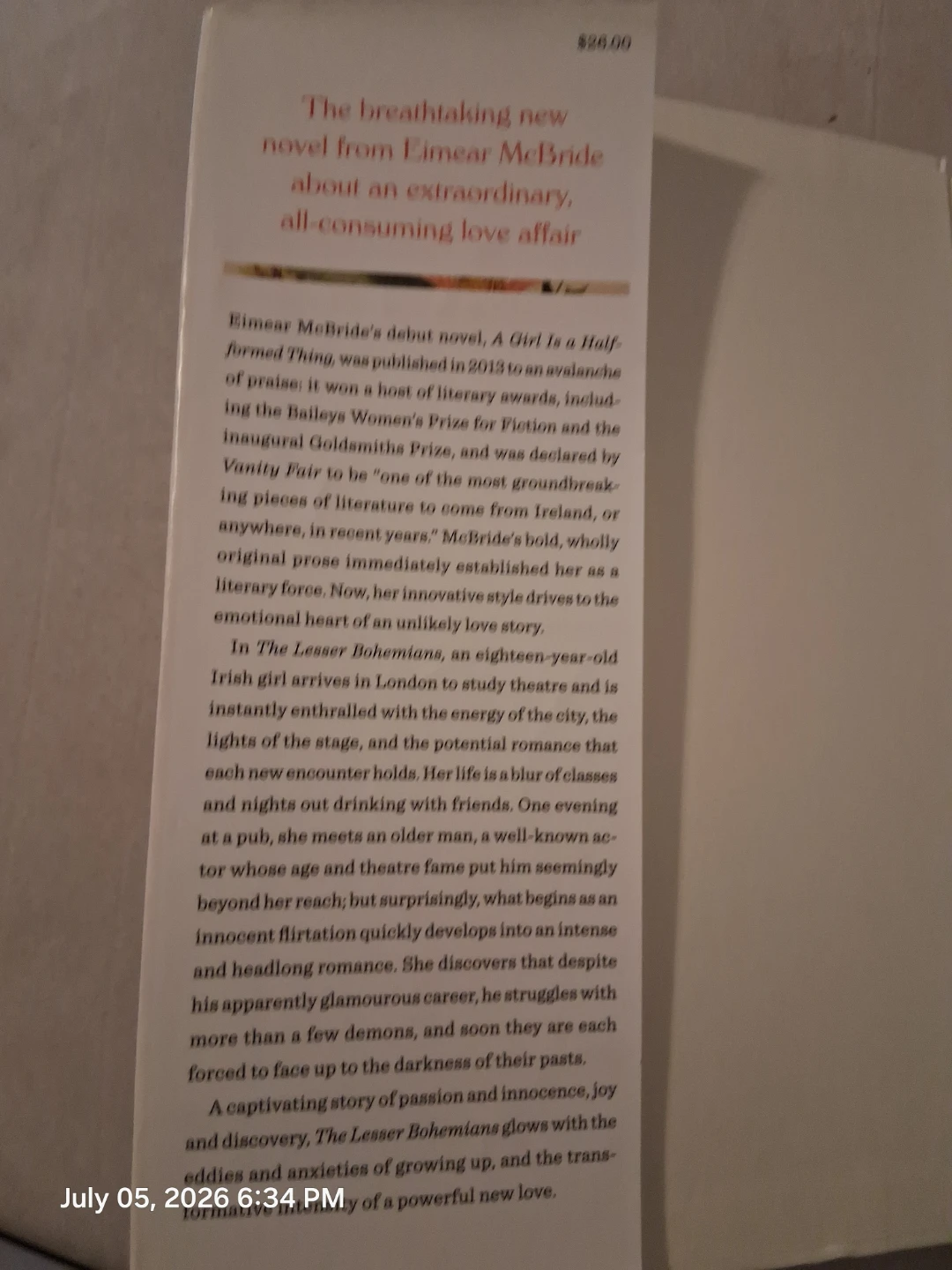 The Lesser Bohemians by Eimear McBride - photo 5
