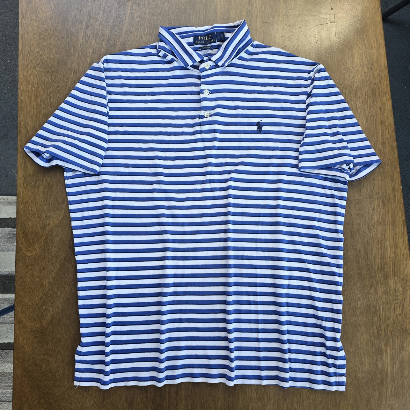 Polo Ralph Lauren Blue & White Striped Polo Shirt - photo 5