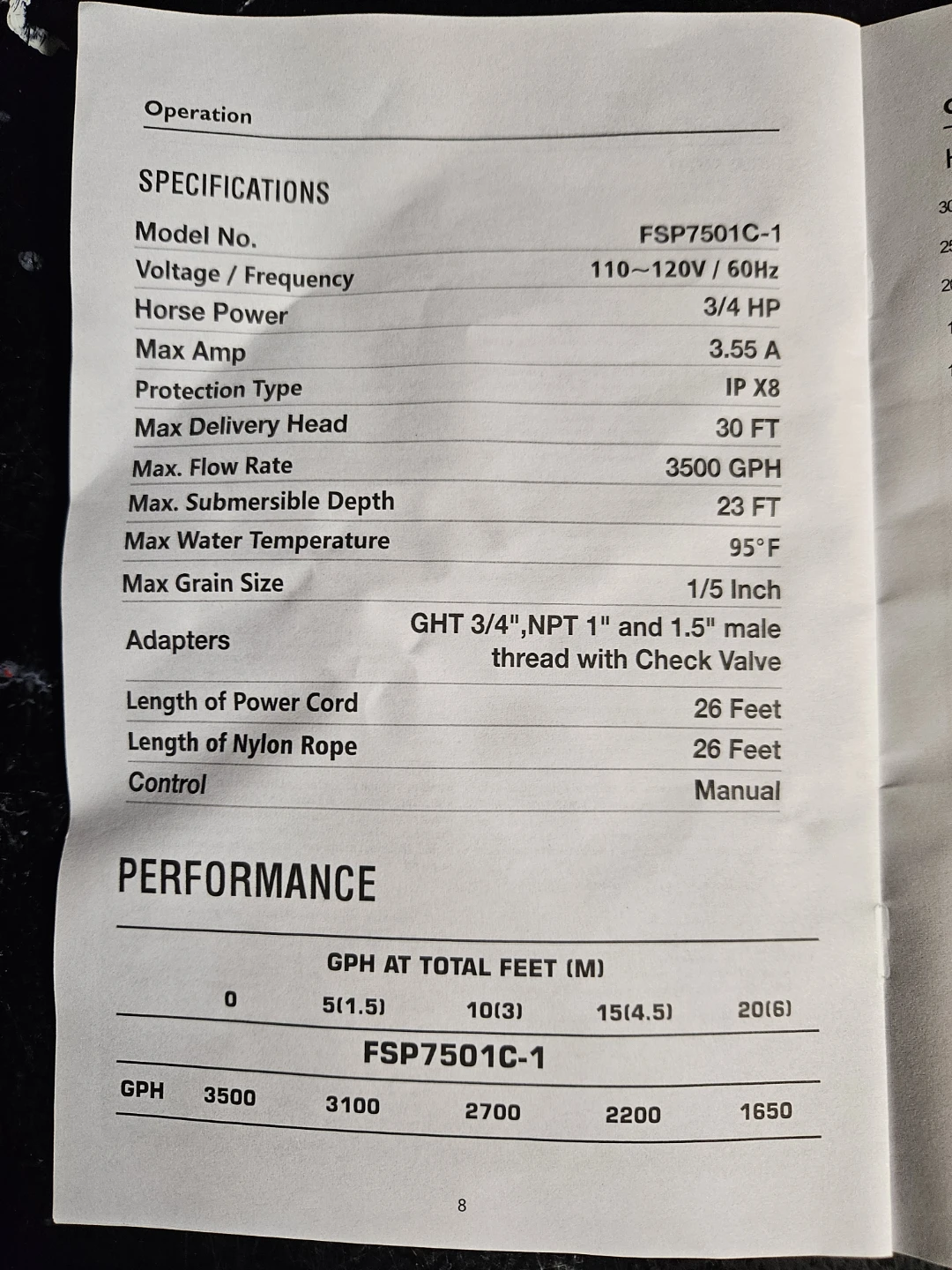Fluentpower Submersible Sump Pump FSP7501C-1 - photo 5