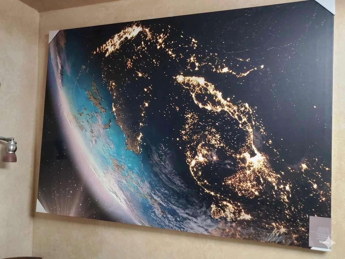 Large Earth at Night Canvas Print 55.1" x 39.4"