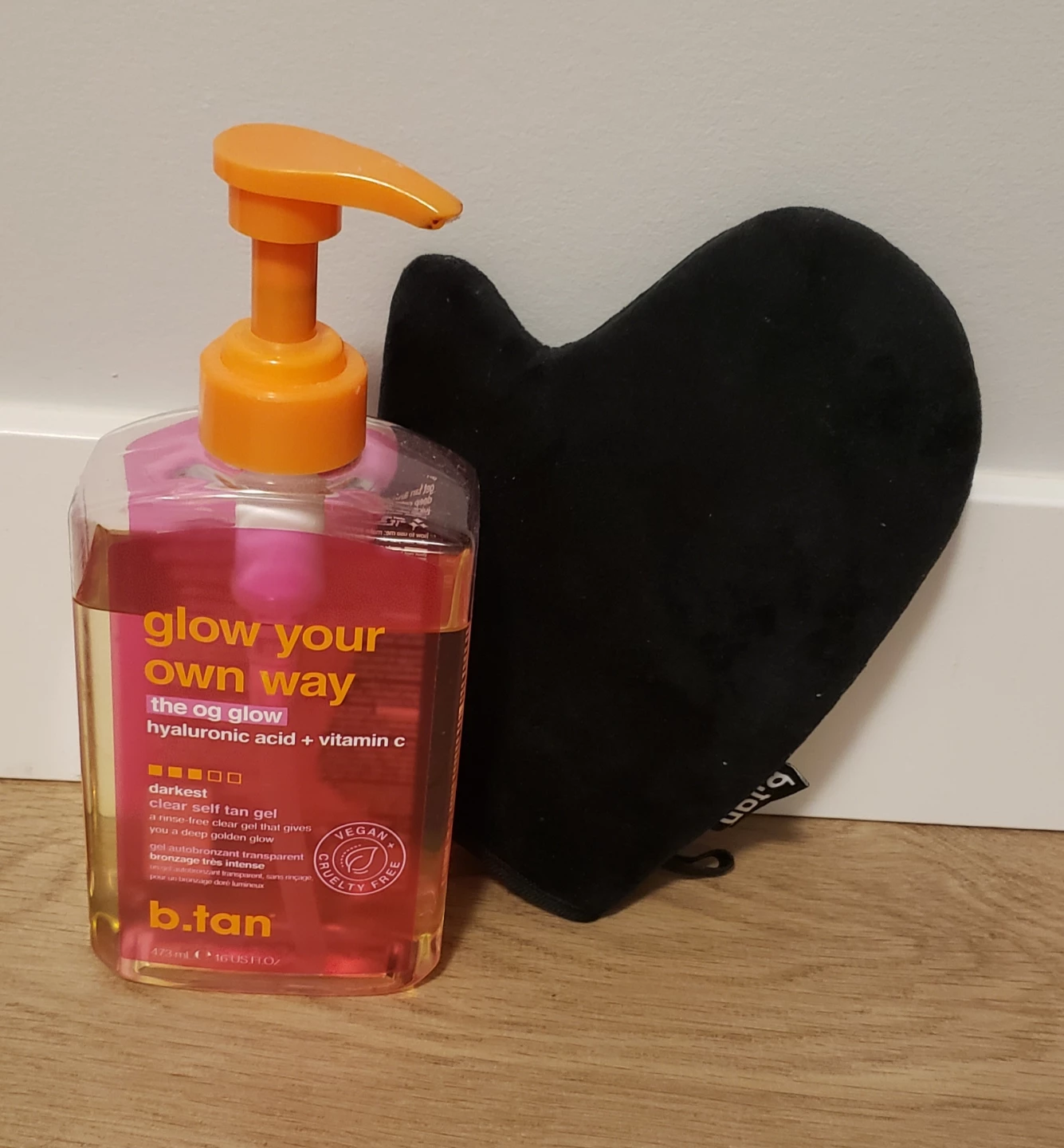 Glow your own way bottle + mitt