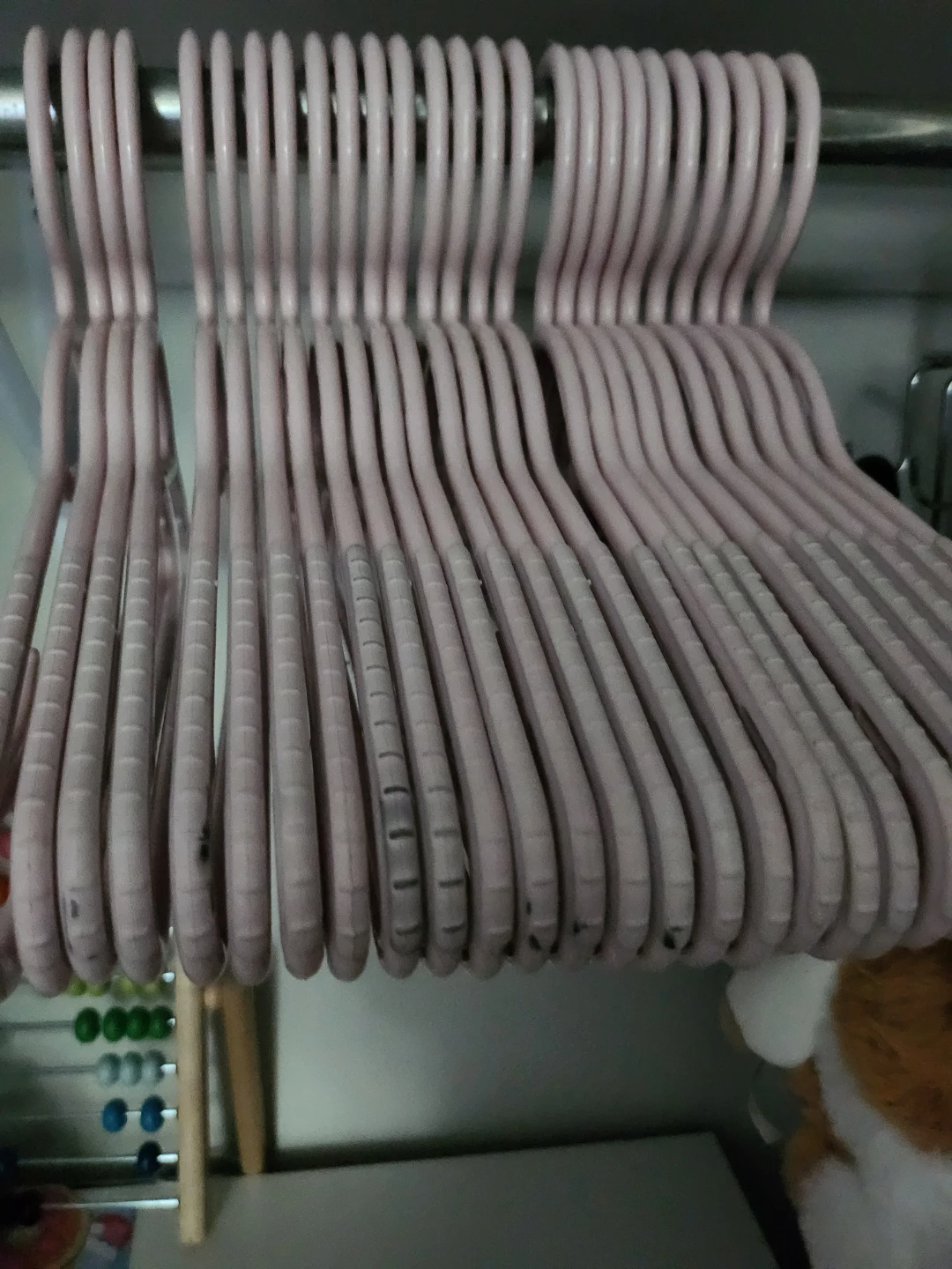 Pink Plastic Hangers - Set of 20
