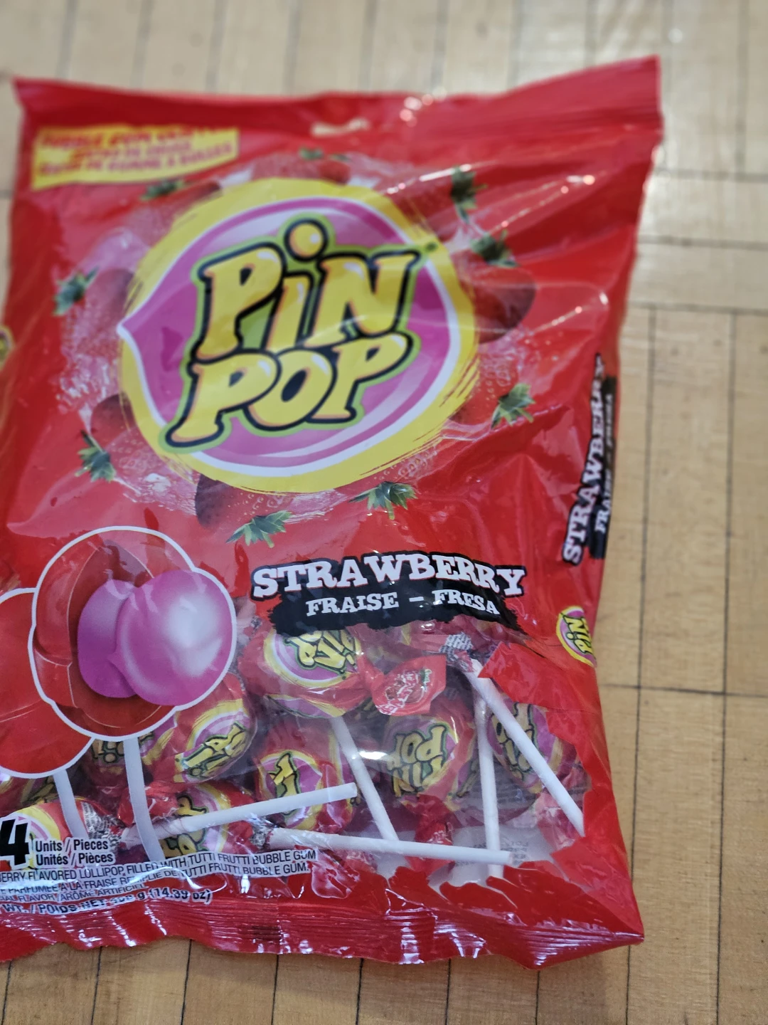 Pin Pop Strawberry Lollipops (24 Units) - photo 2
