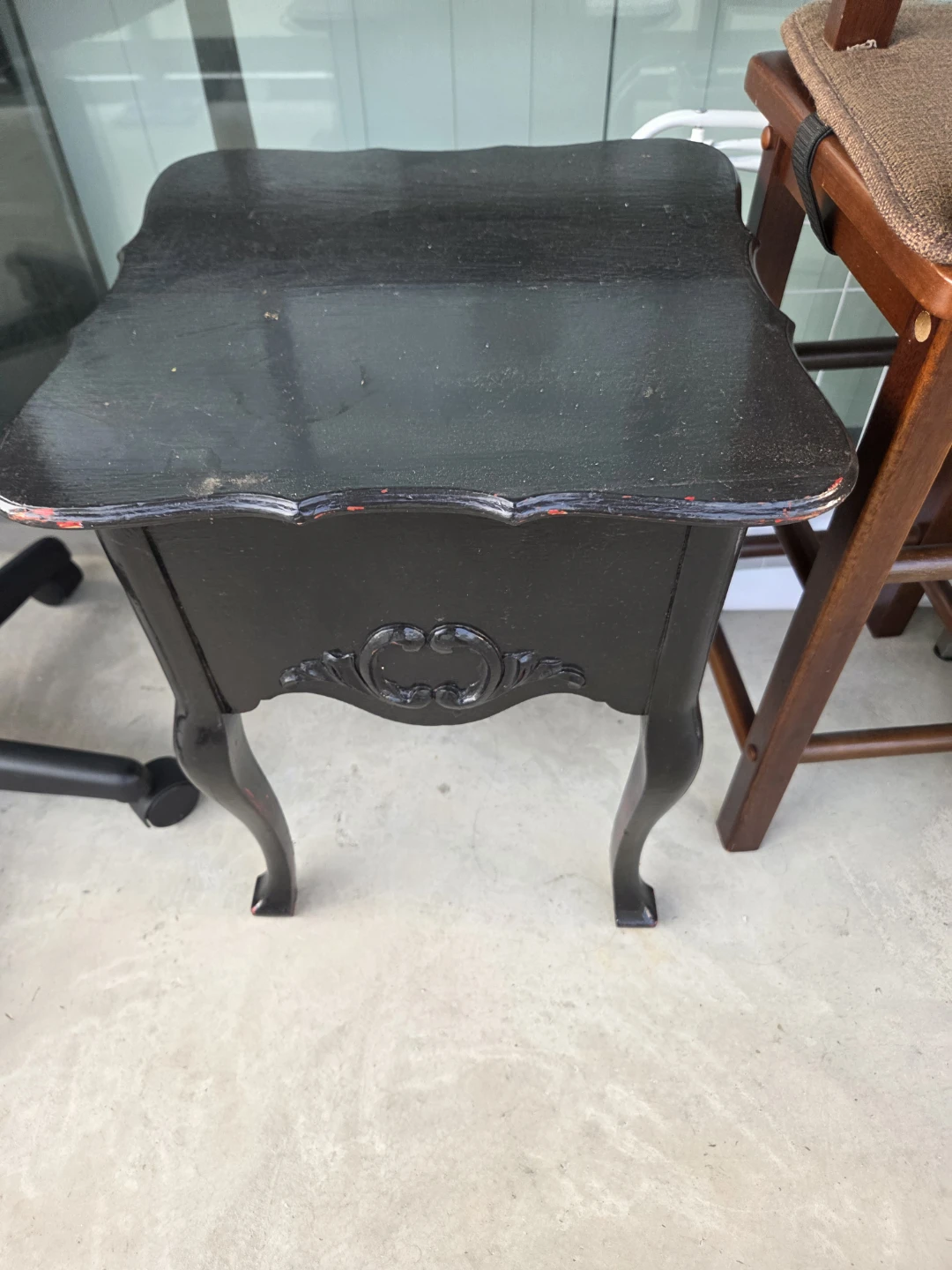 Black accent table