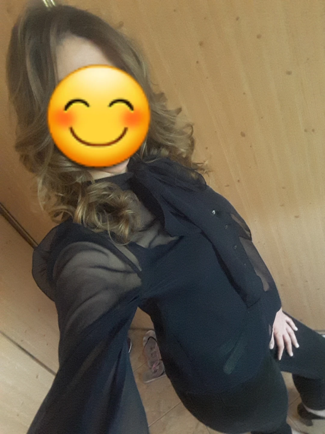 Elegant Custom-Made Chiffon Blouse – Approx. Size S/M