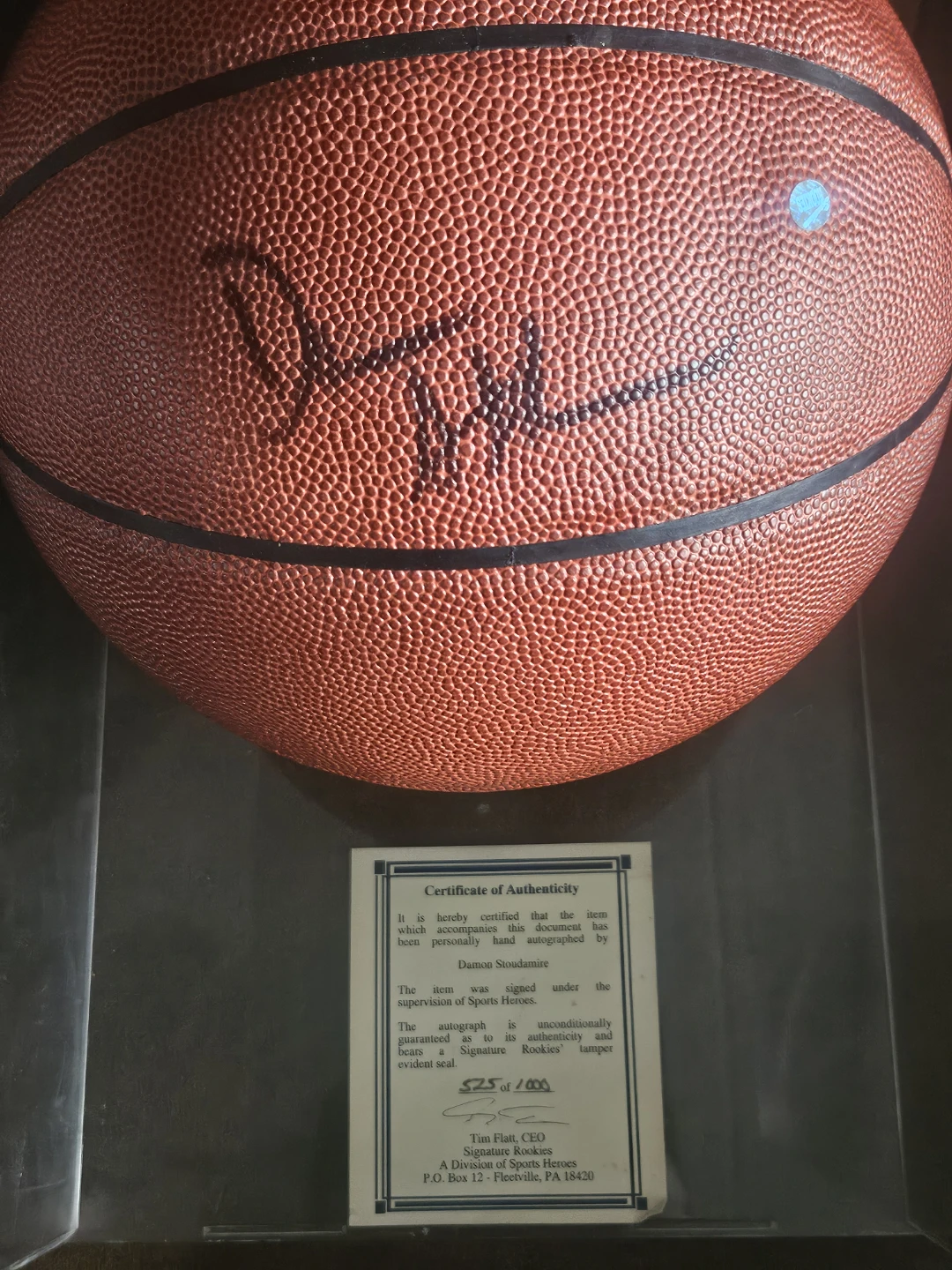 Autographed Basketball - Damon Stoudamire