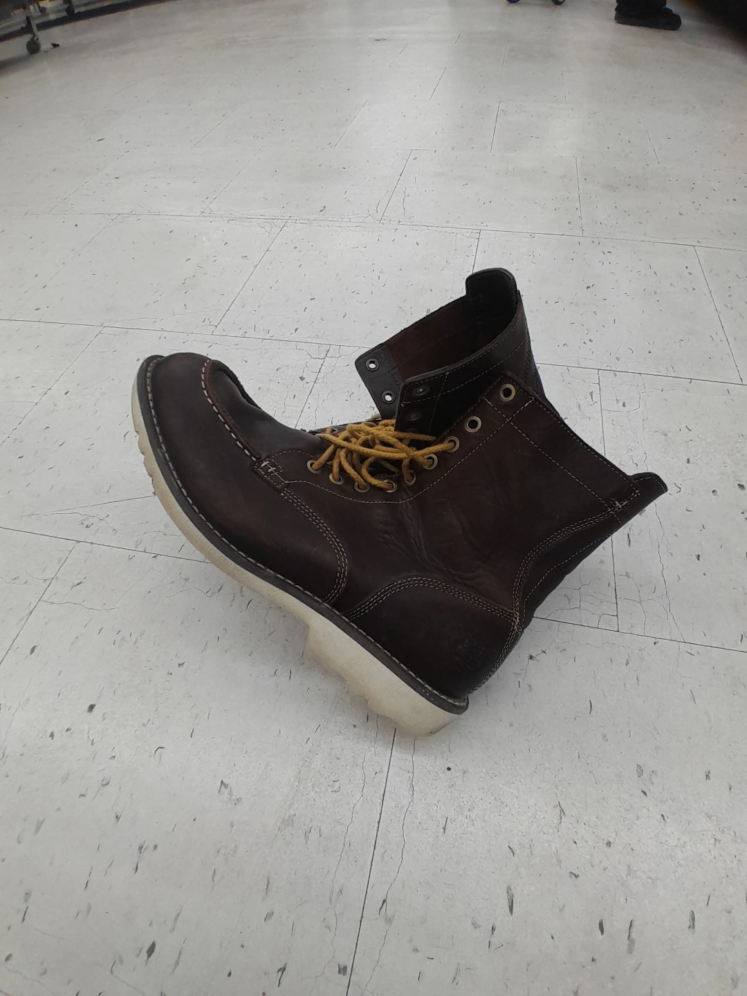 Men's Brown Leather Original Timberland Size 9.5 - photo 4