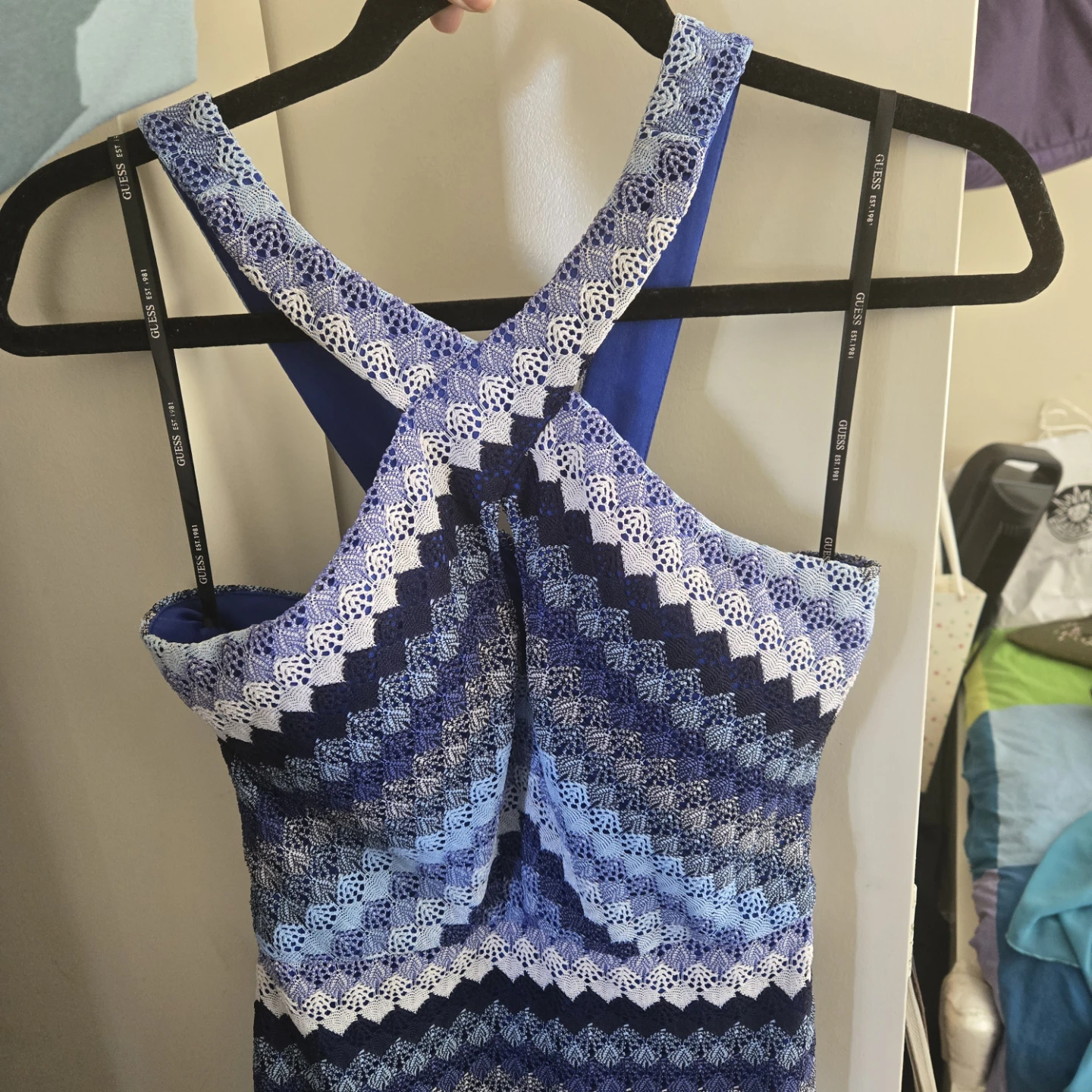 Guess Blue Ombre Crochet Maxi Dress - photo 2