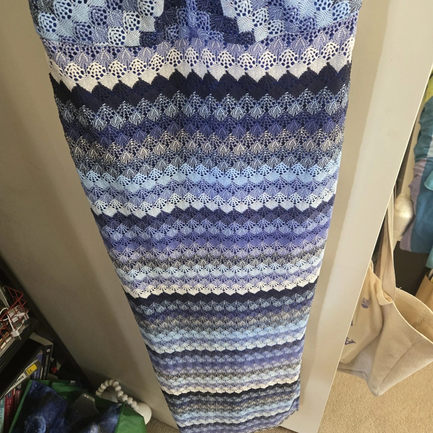 Guess Blue Ombre Crochet Maxi Dress - photo 3