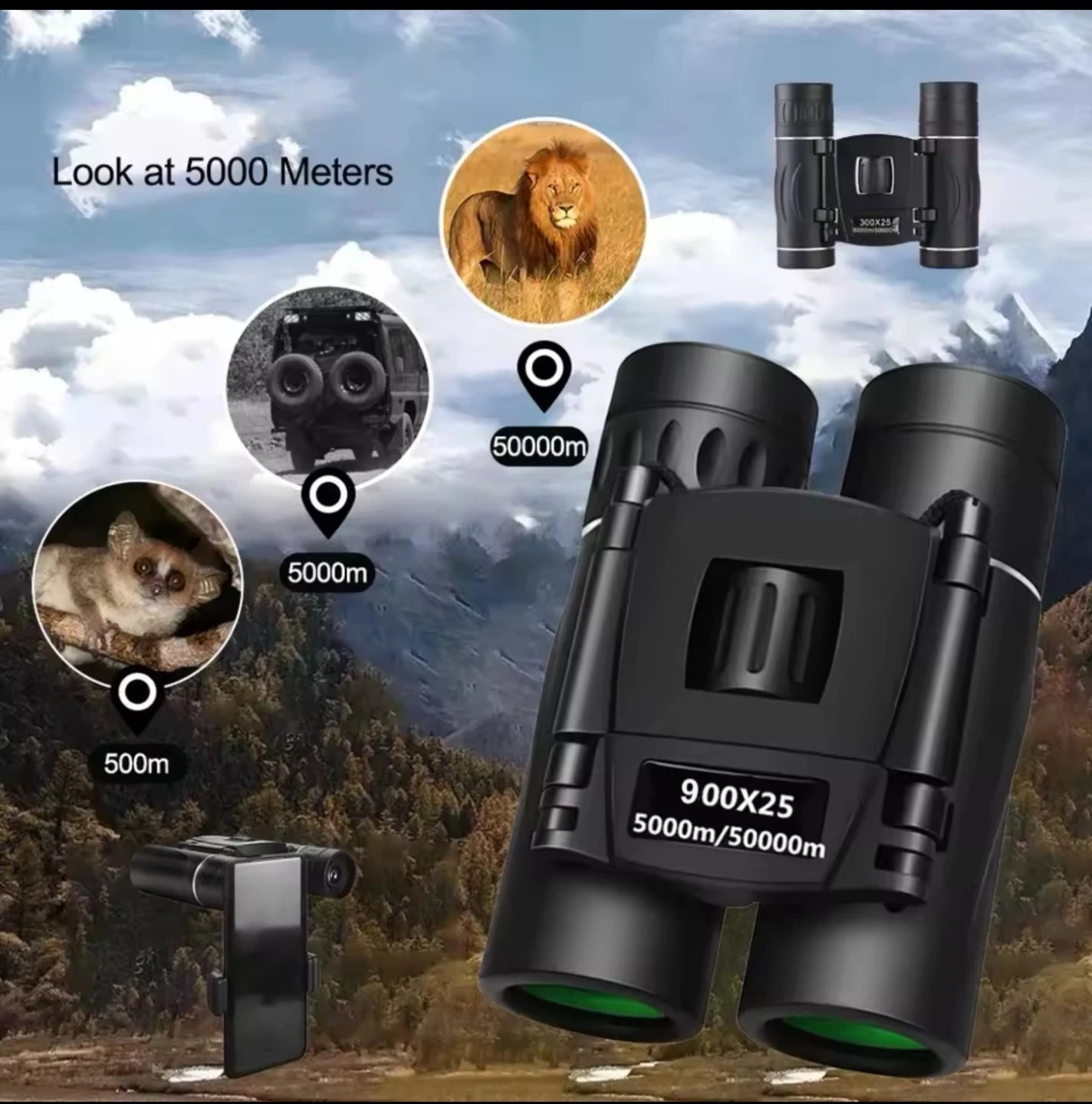 900x25 Compact Binoculars - photo 3