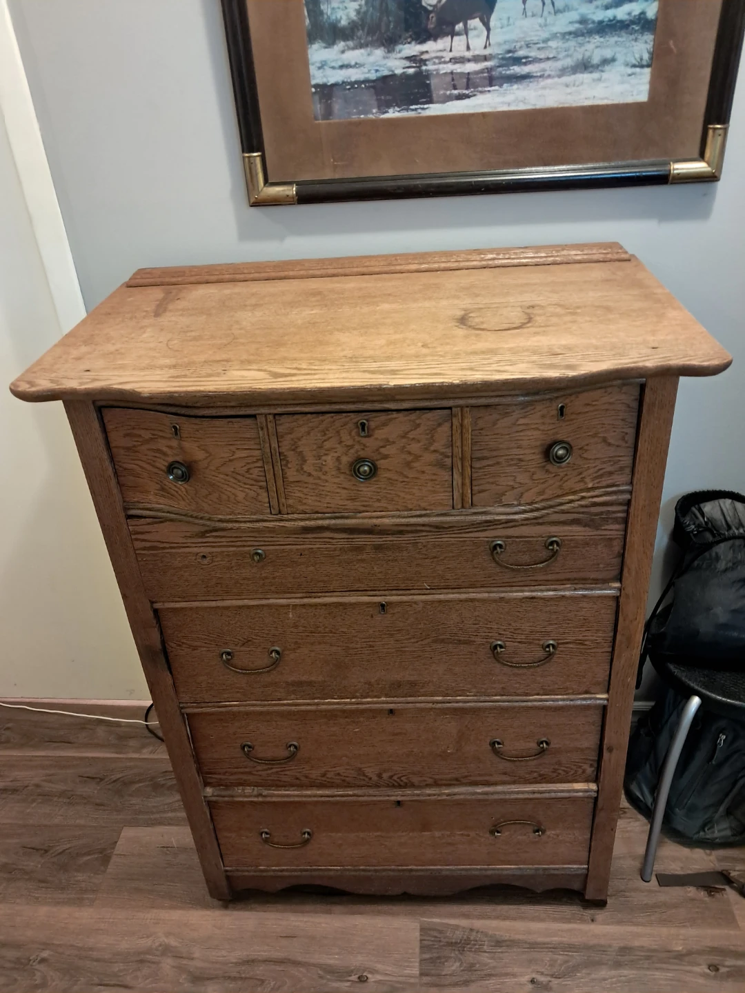 Antique Wooden Dresser with 7 Drawers - photo 2