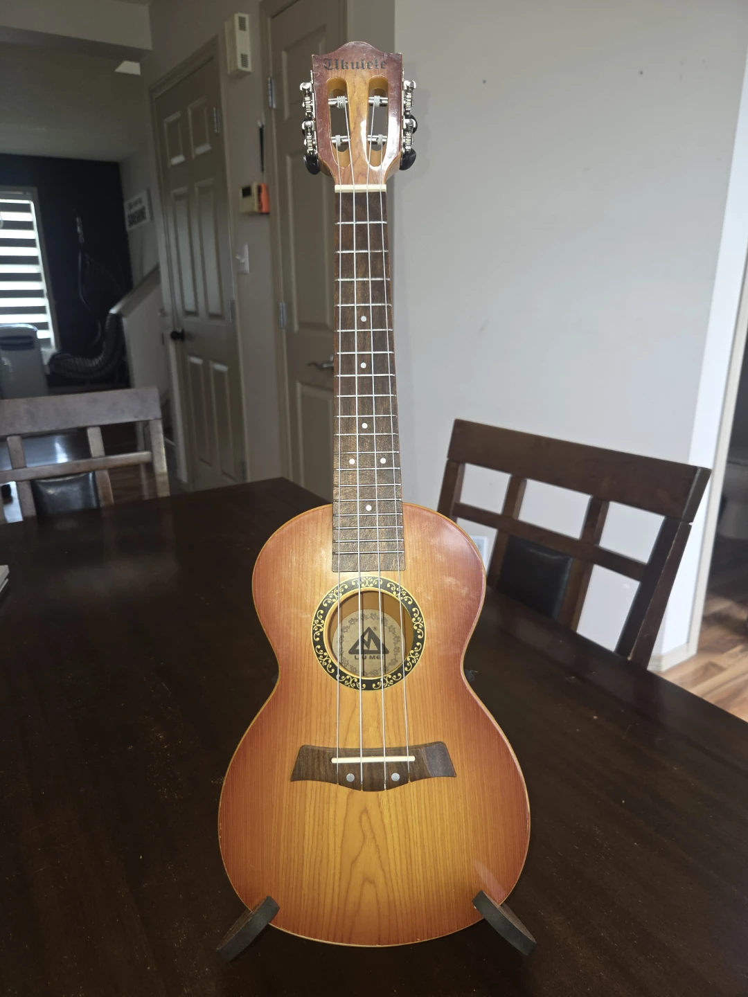 Ukulele with stand