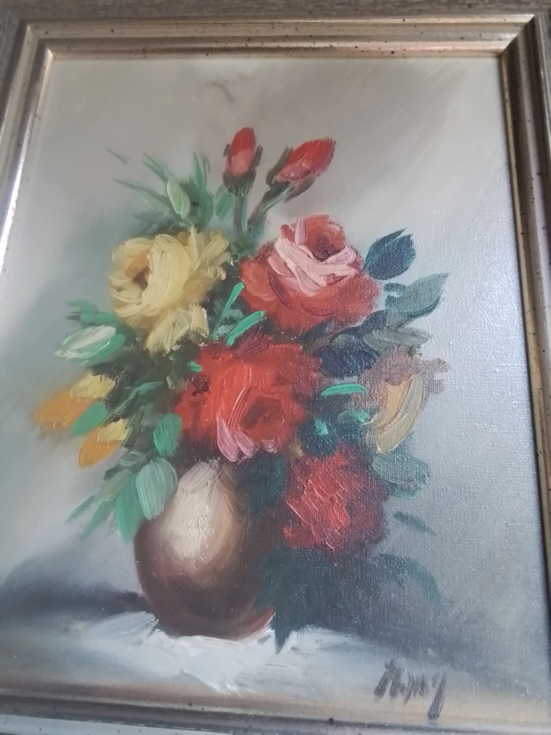Vintage Floral Oil Painting by Amy - photo 4