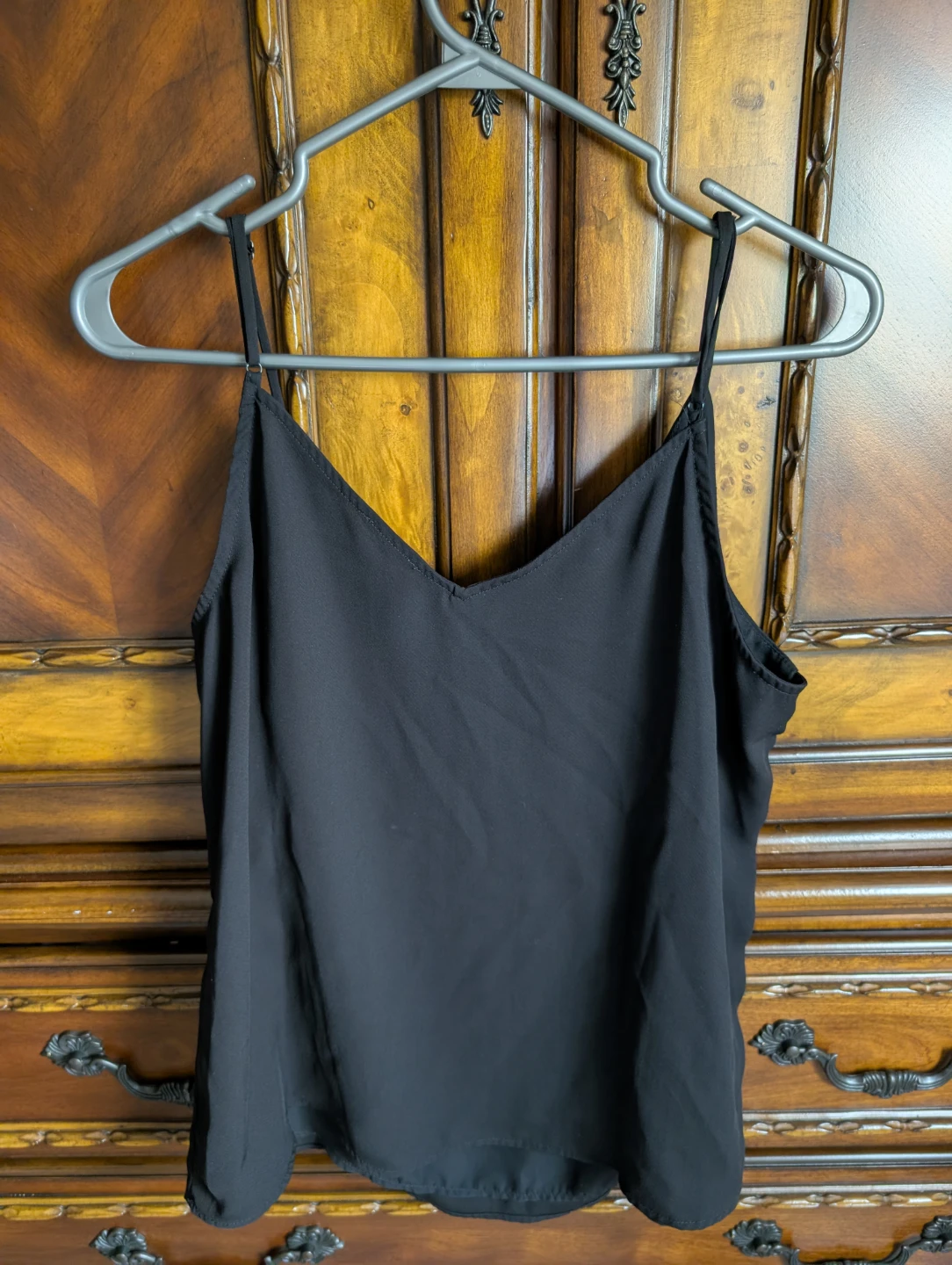 Dynamite Black Button-Front Camisole Top - photo 3