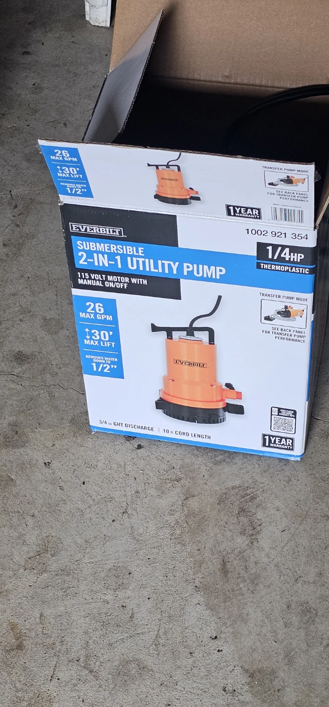 Everbilt Submersible 2-in-1 Utility Pump - photo 4