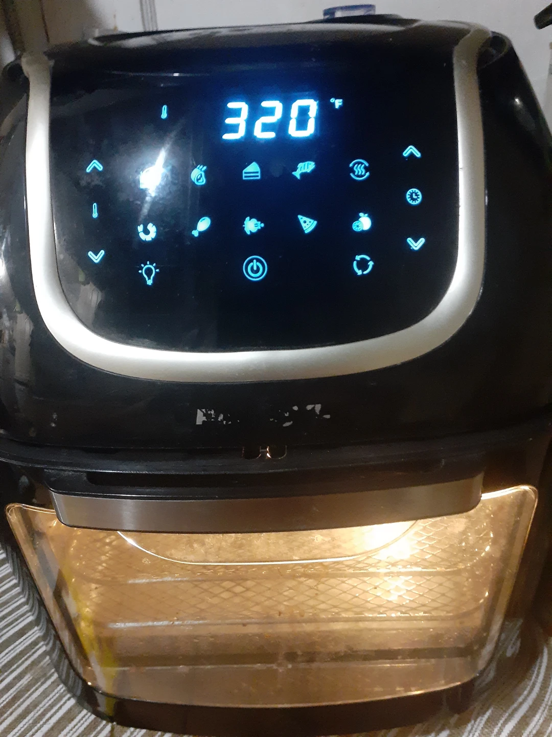 Black Air Fryer Oven with Digital Display