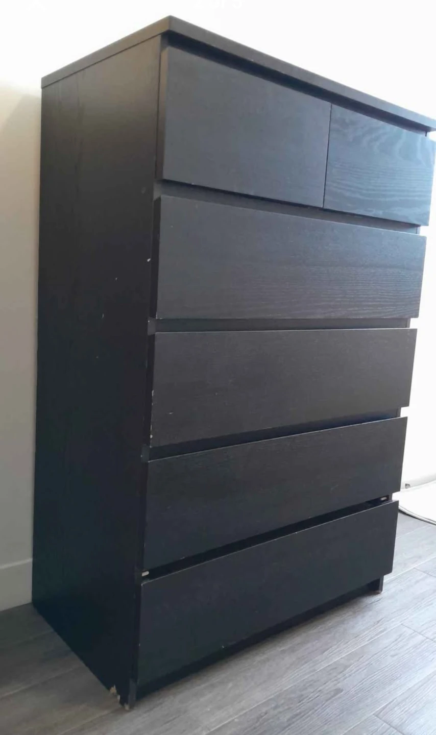 Black 6-Drawer Dresser - photo 2