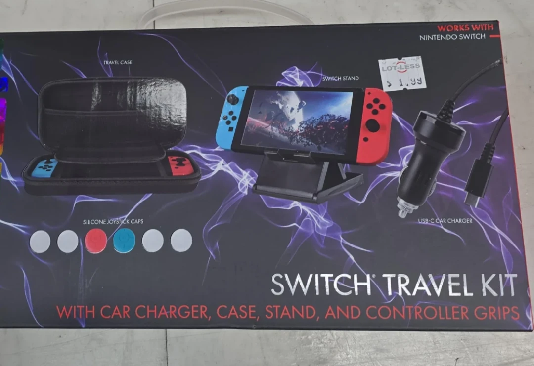 Nintendo Switch Travel Kit with Case, Stand, and Car Charger