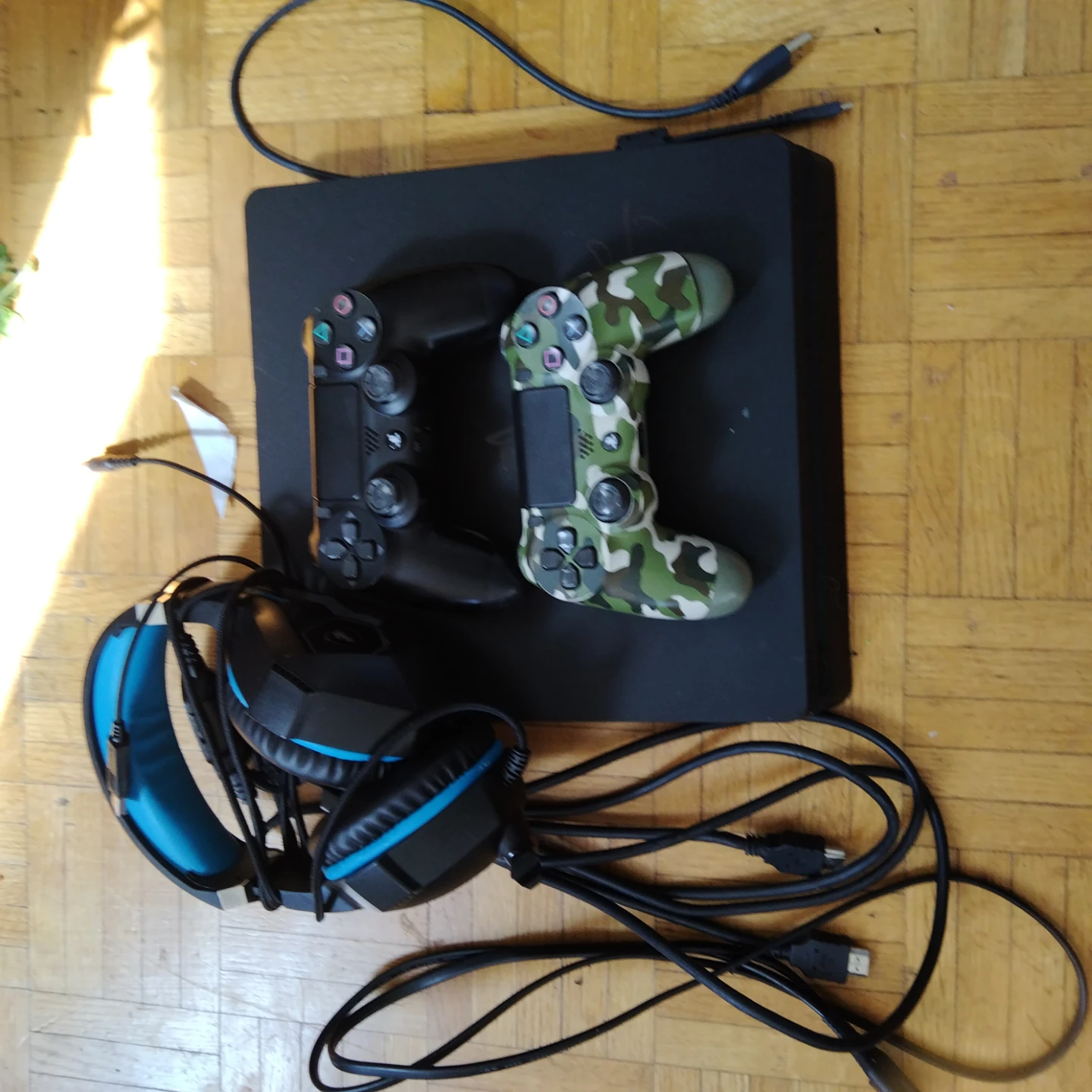 PlayStation 4 Console with Controllers and Headset