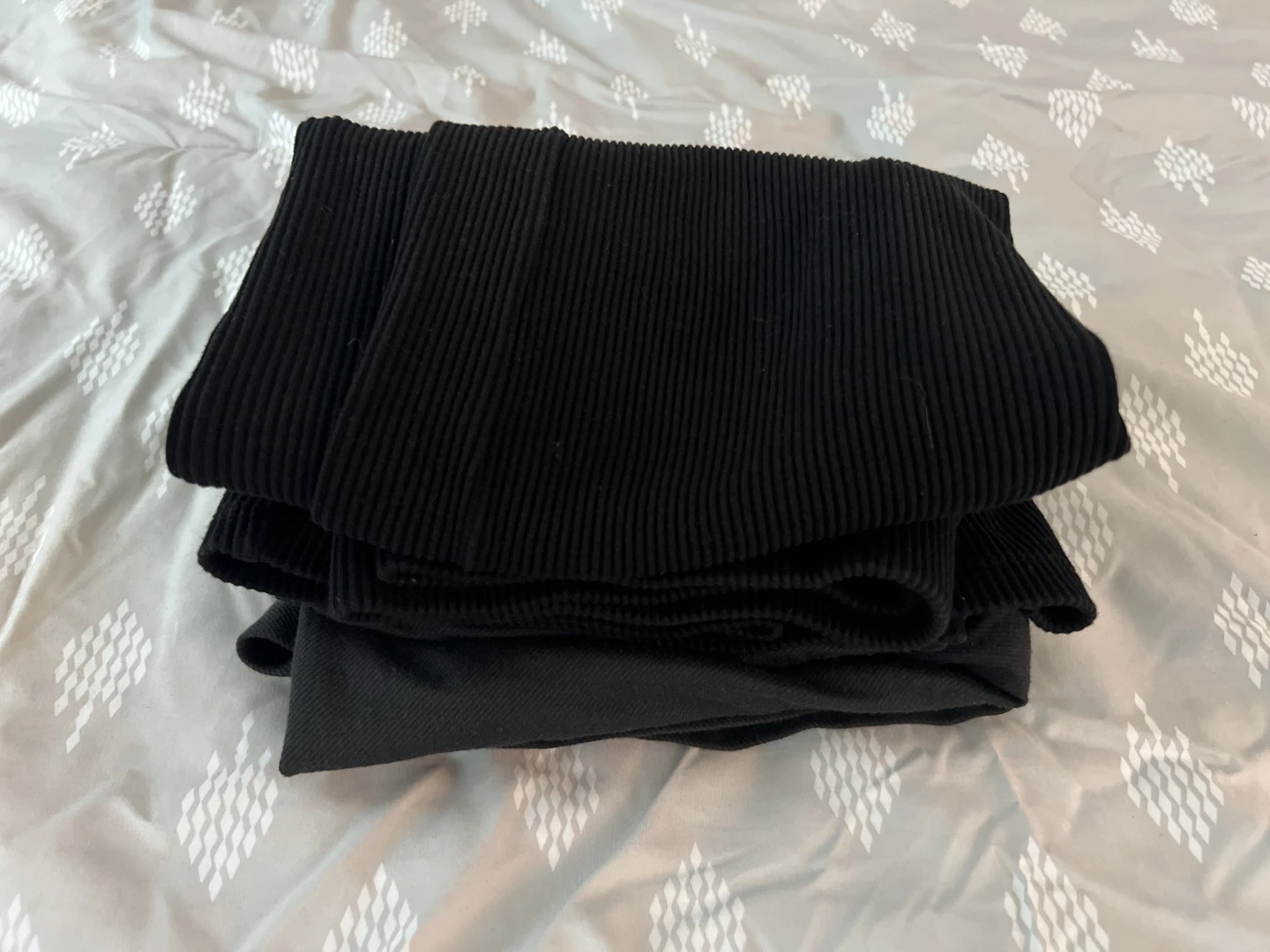 UNIQLO U Black Wrap and Ribbed Skirt