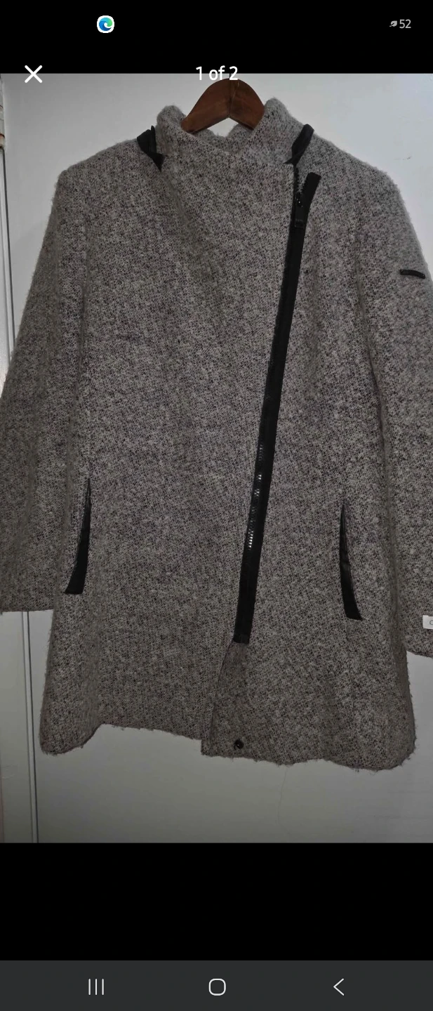Calvin Klein Women's Grey Asymmetrical Zip Jacket