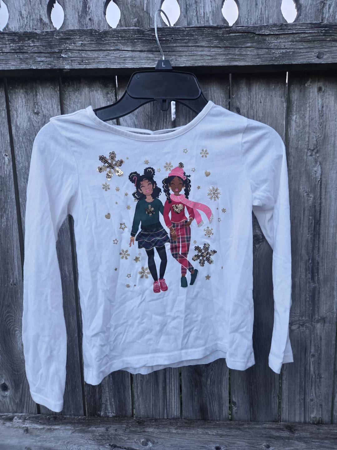 The Children's Place White Long Sleeve Shirt Girls S/P 5/6