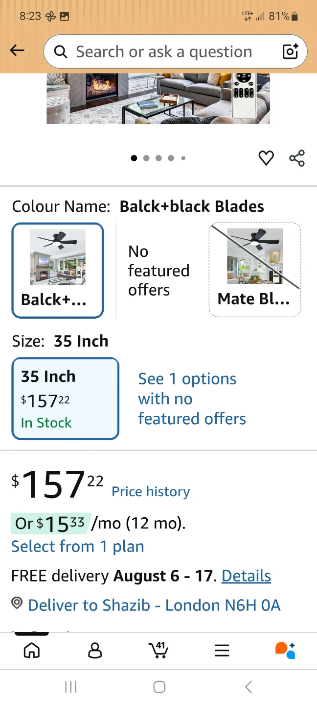Depuley 35-Inch Ceiling Fan with Light - photo 2