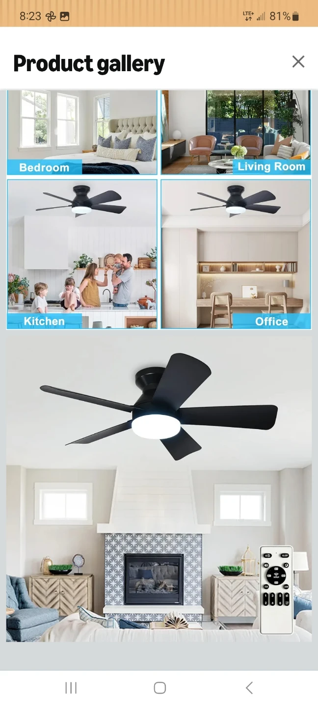 Depuley 35-Inch Ceiling Fan with Light - photo 4