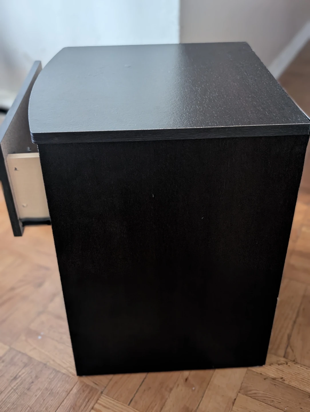 Black Nightstand with Drawer - photo 3