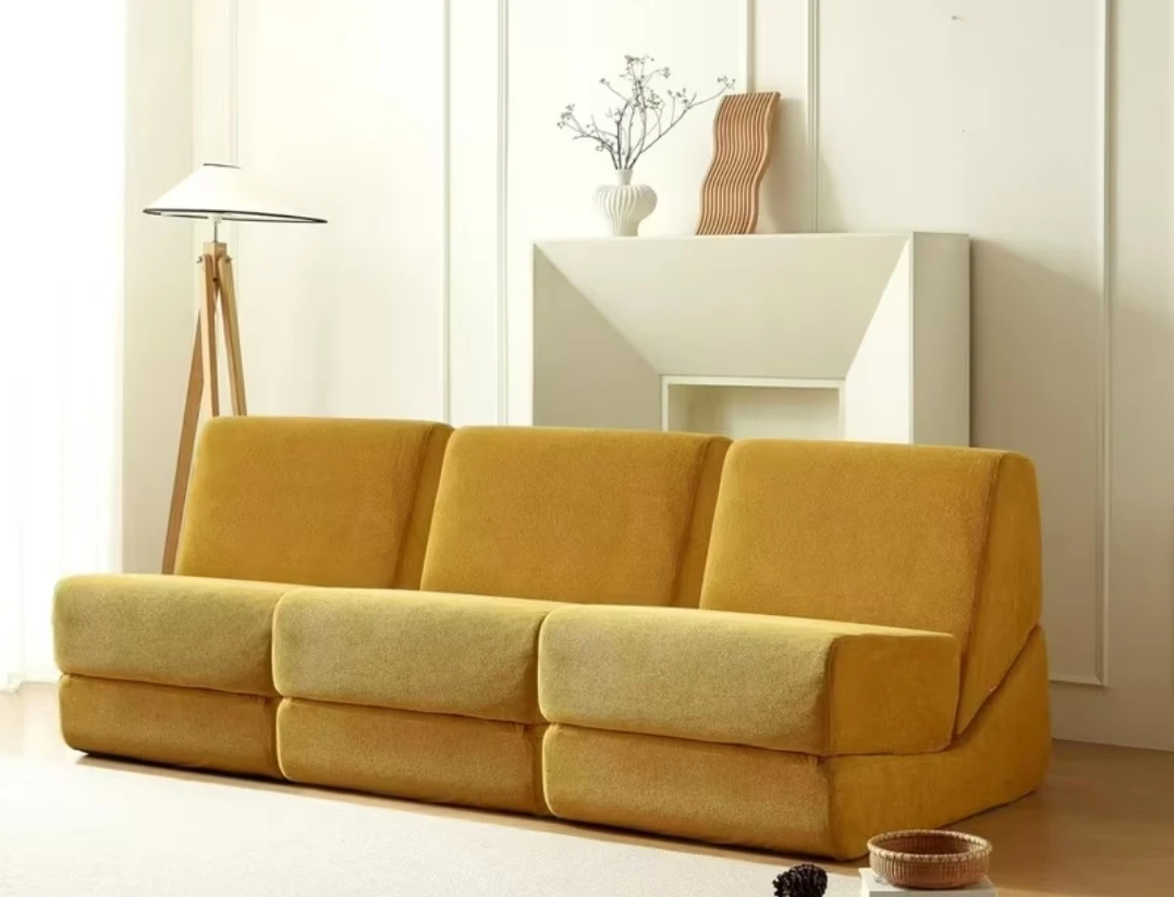 Yellow Three-Seater Sofa