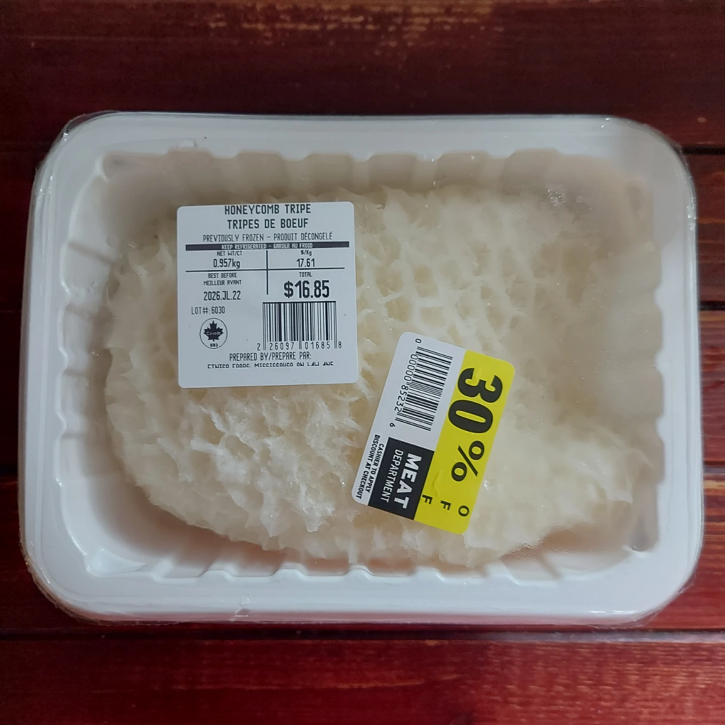 FREE FOOD - Honeycomb Tripe (Beef) - Frozen