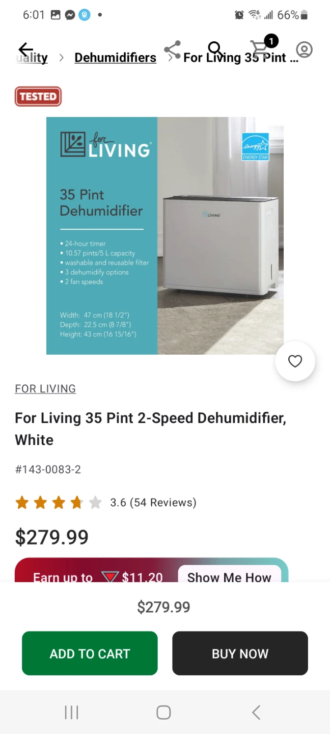 For Living 35 Pint Dehumidifier - photo 2