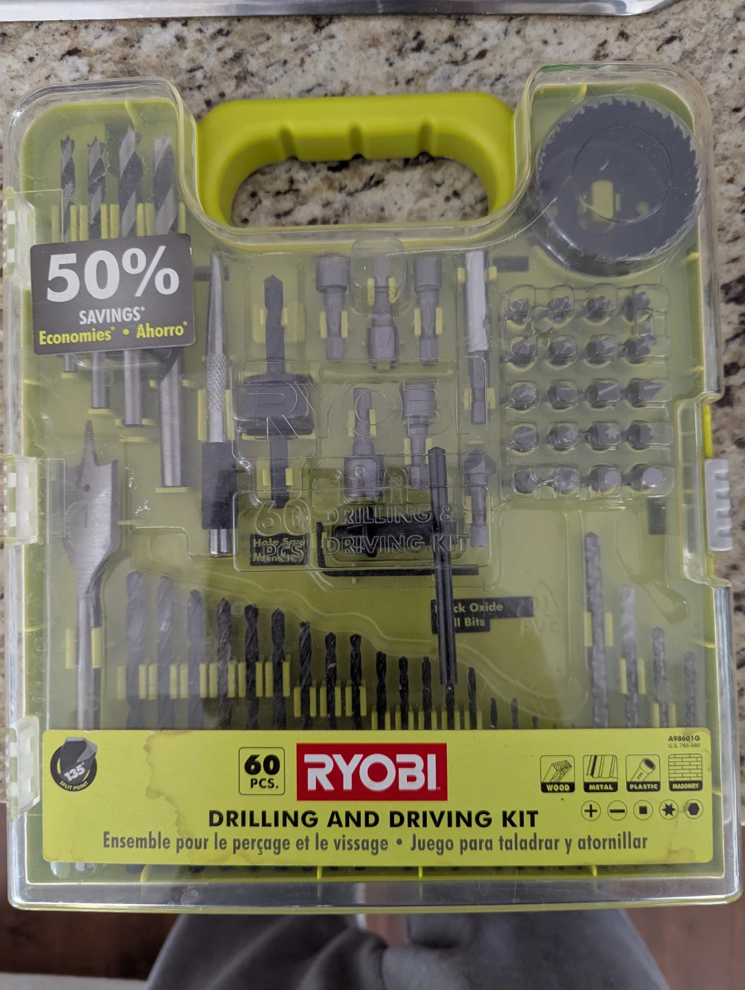 Ryobi 60-Piece Drilling and Driving Kit - photo 2