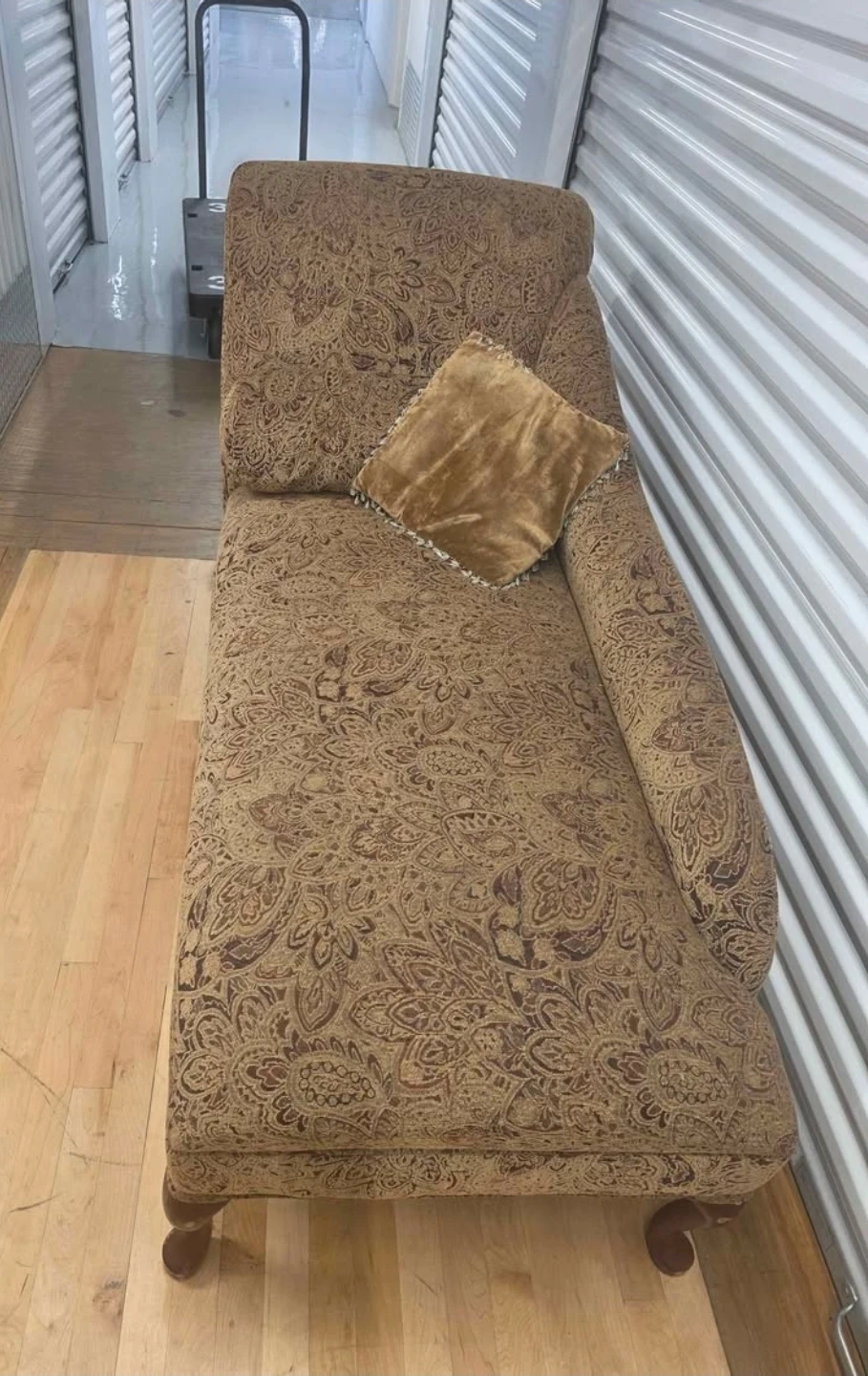 Vintage Chaise Lounge / Fainting Couch with Bolster Pillow - photo 2
