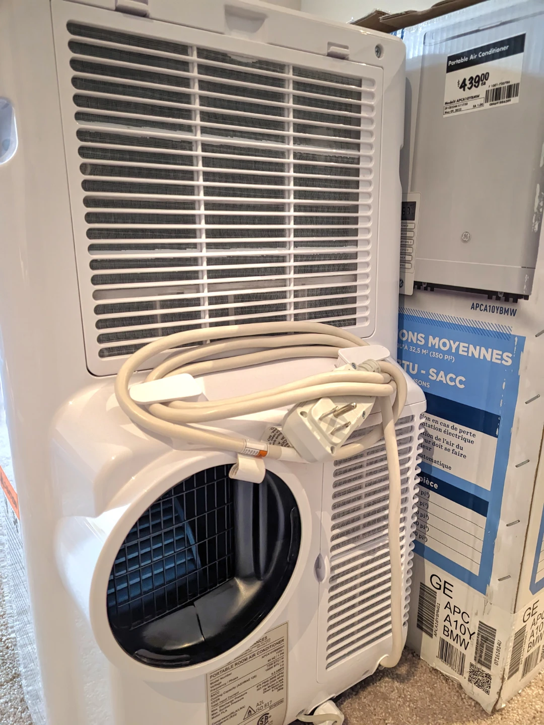 [Like New] GE Portable AC 10,000 ASHRAE / 7,200 BTU SACC - photo 5