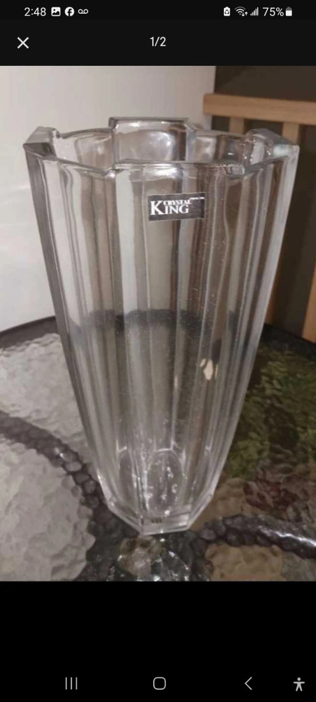 Crystal King Glass Vase