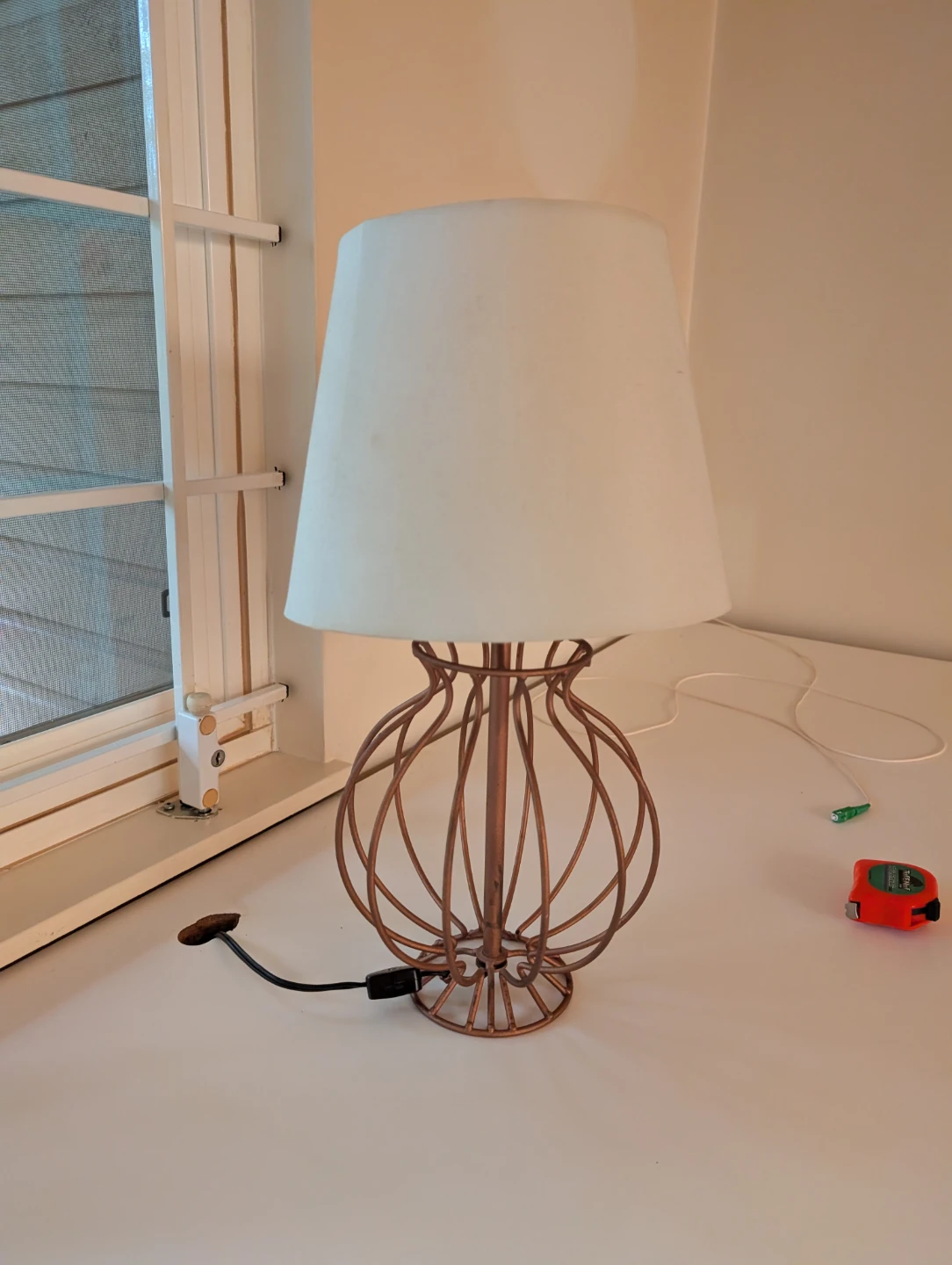Decorative Table Lamp with White Shade