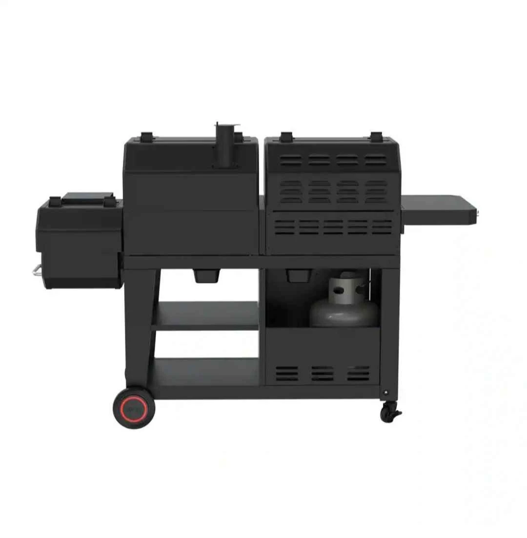 Oakford grill, 3-Burner Propane Gas and  offset charcoal smoker - photo 2