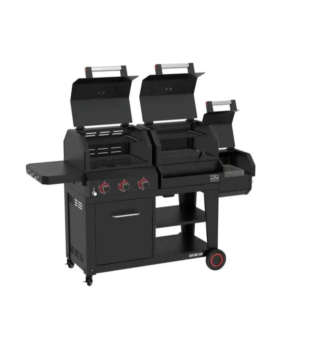 Oakford grill, 3-Burner Propane Gas and  offset charcoal smoker - photo 3