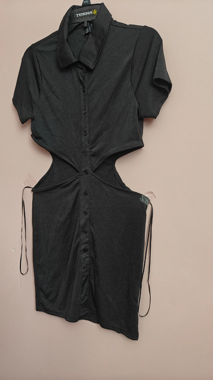 Black Cut-Out Mini Dress XL - photo 2
