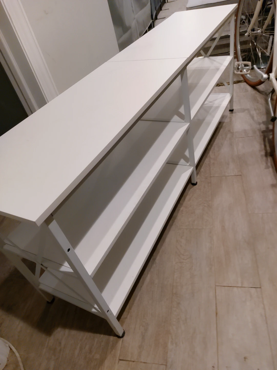 White 3-Tier Shelf Unit - photo 2