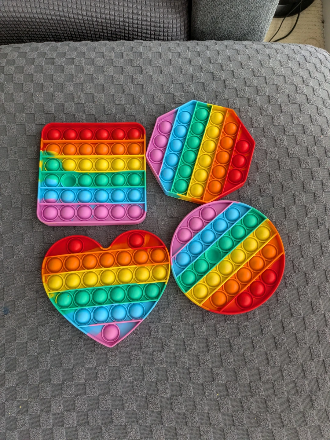 Set of 4 Rainbow Pop It Fidget Toys - photo 2