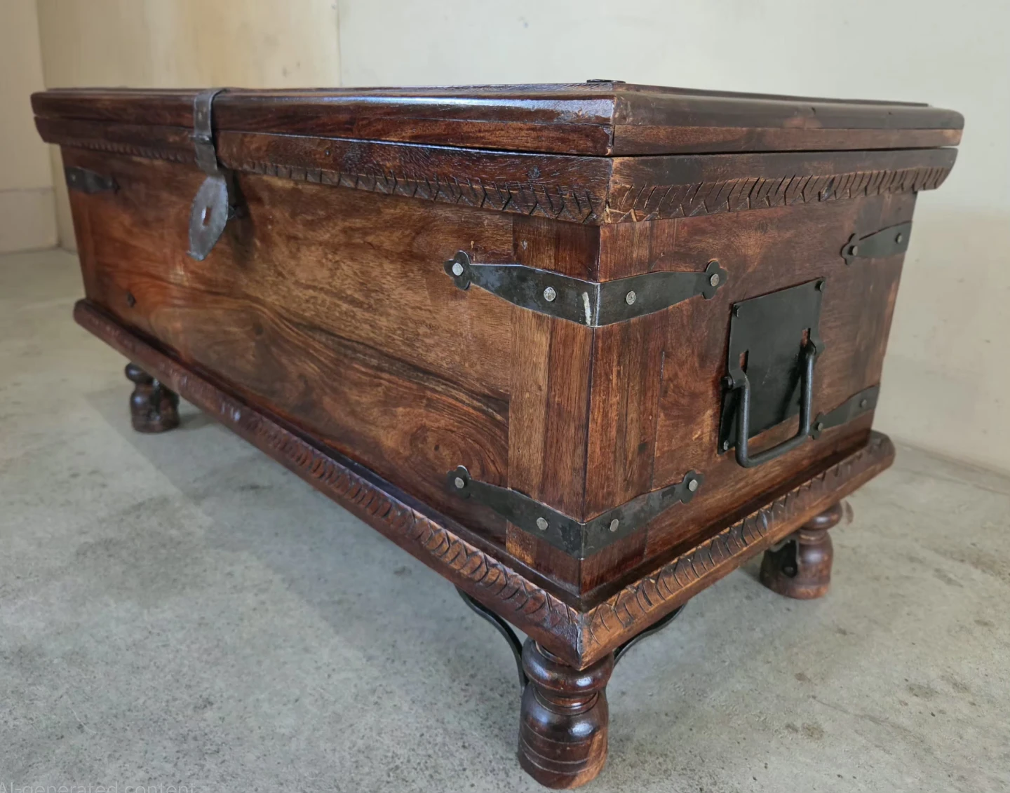 Solid Wood Chest / Coffee Table – Late 19th/Early 20th Century