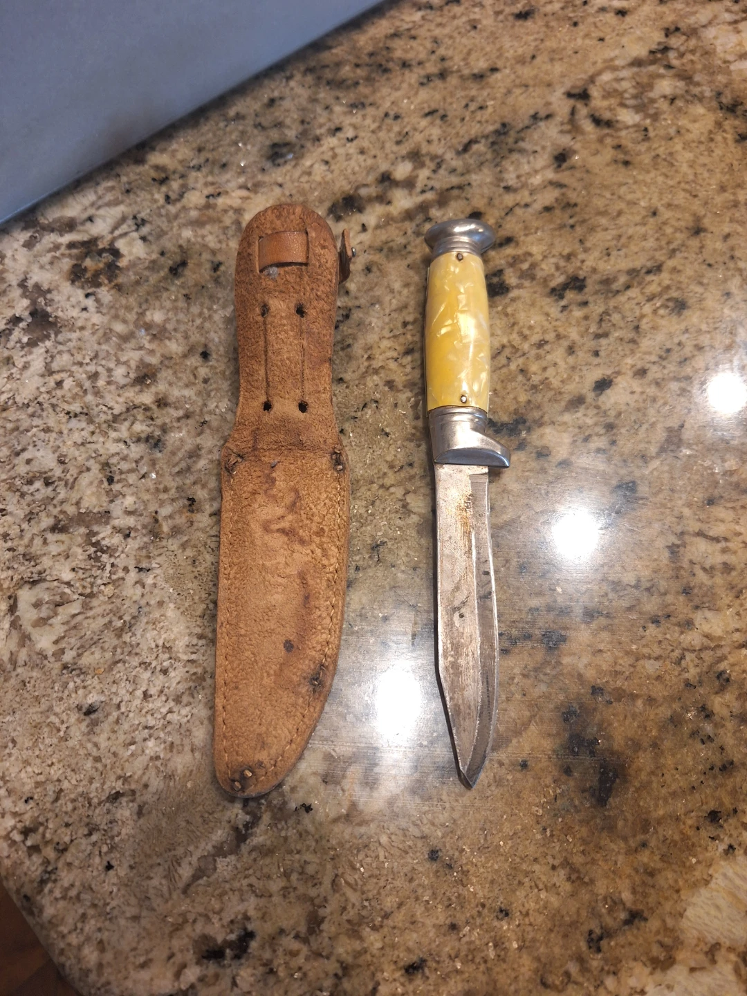 Vintage Sheffield England Hunting Knife with Sheath - photo 2