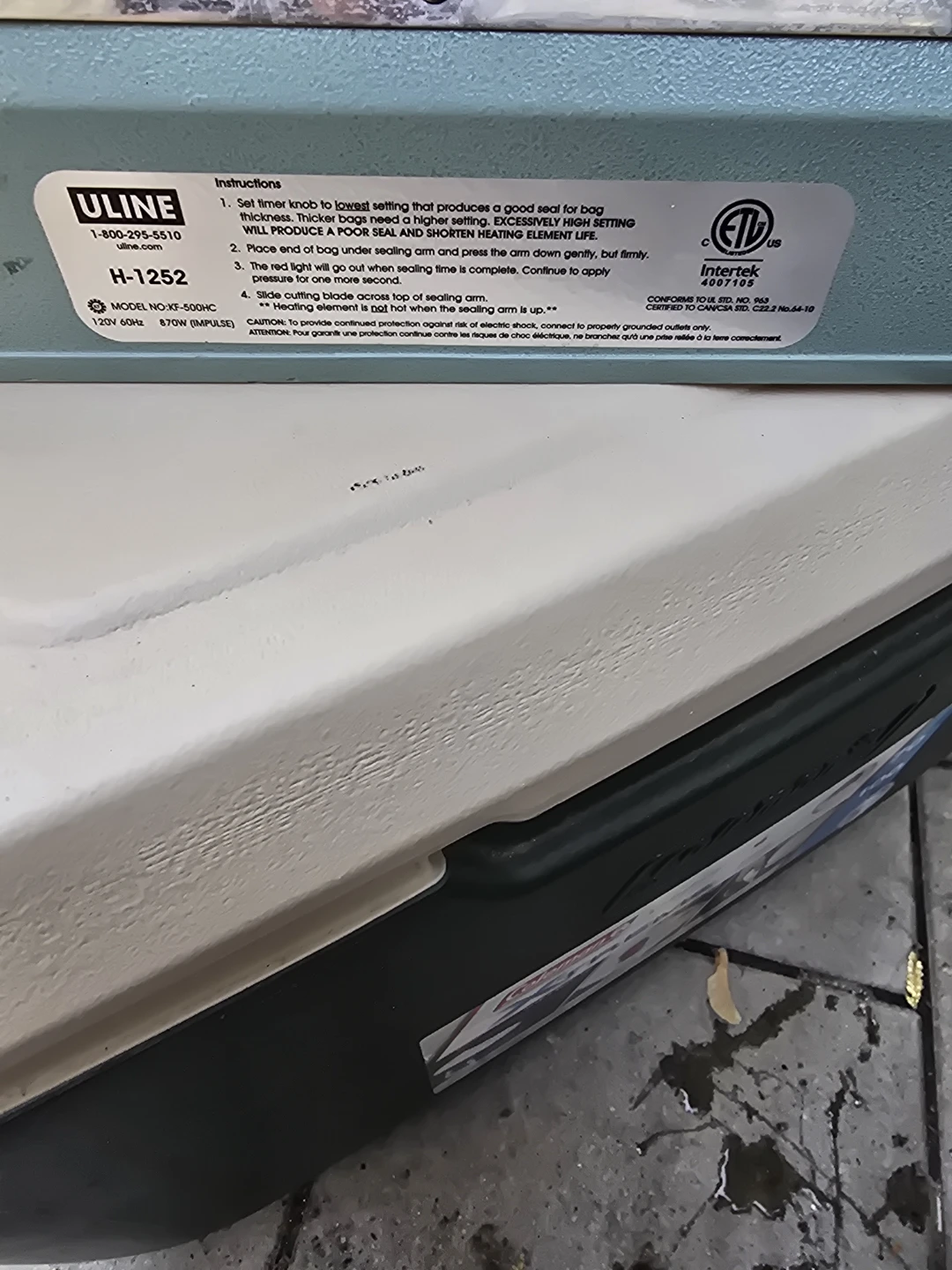 ULINE H-1252 Heat Sealer - photo 2
