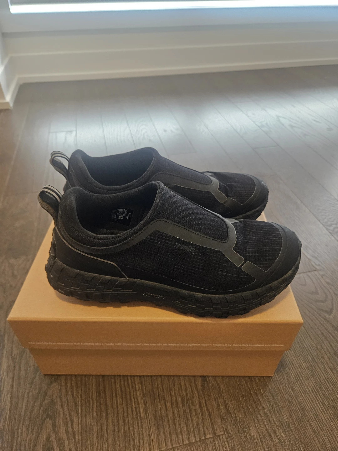 Norda Black Slip-On Running Shoes - photo 2