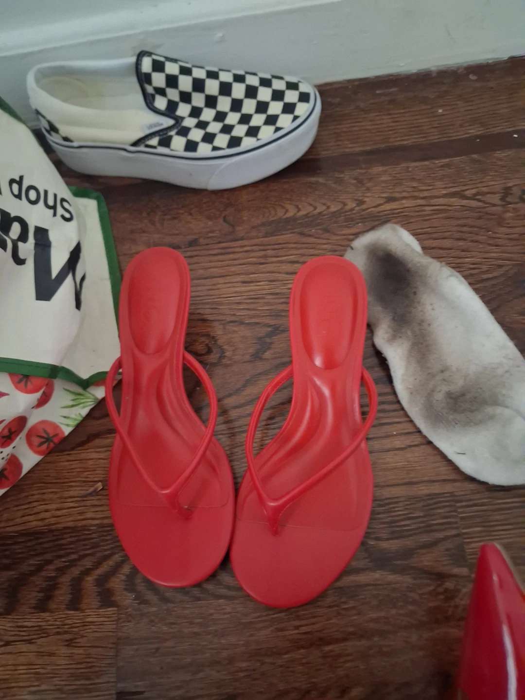 Red Flip Flops