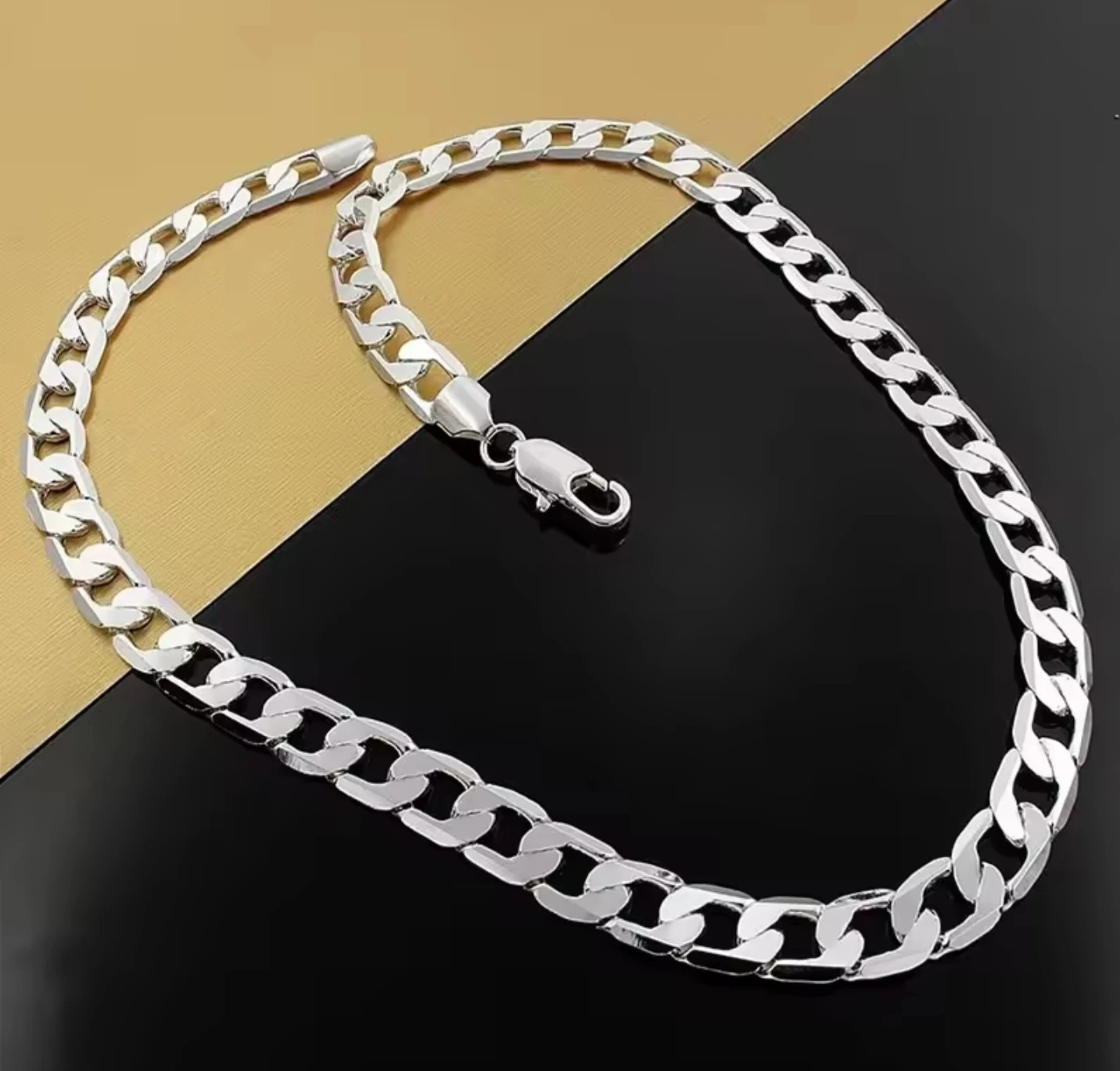 Silver Curb Chain Necklace - photo 2